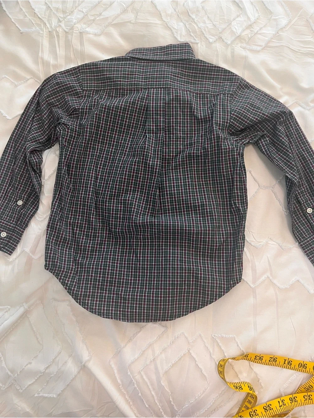 Ralph Lauren Green & white Plaid Button-Down Shirt 4/4T